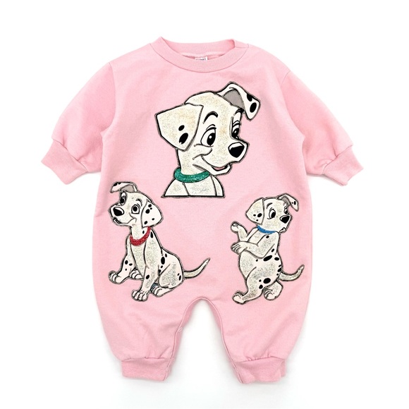 GUC Rabbit Skins Girls Halloween Disney 101 Dalmatians Pink Fleece Coverall 18M - Picture 1 of 15